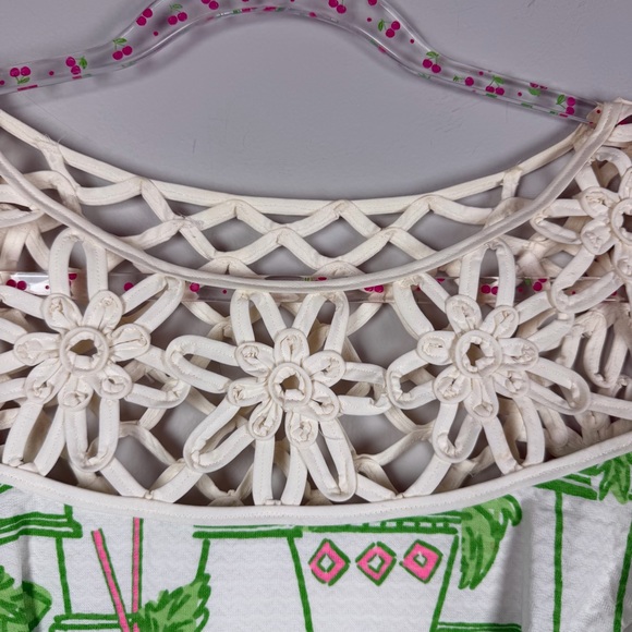 Lilly Pulitzer Lacina Mint Julep Kentucky Derby Shift Lattice Dress Size 10 - Picture 7 of 15